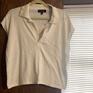 Johnny collar top. Super soft